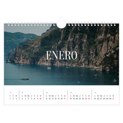 Calendario A4 horizontal — Escapada infinita [Enero]