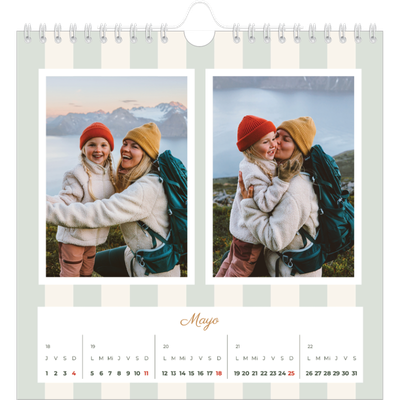 Calendarios Cuadrados — Letras y rayas [portada]