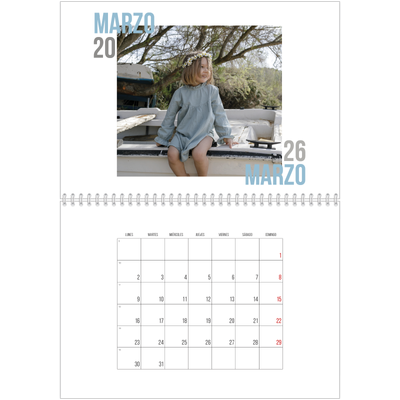 Calendario personalizado doble A4 — Tipo de pareja [Marzo]