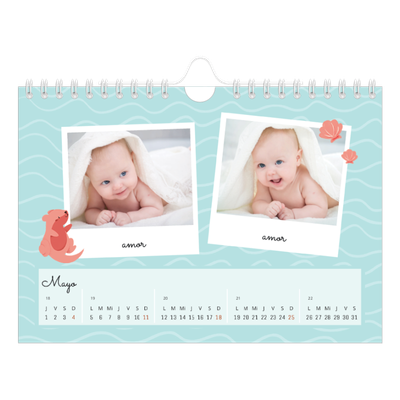 Calendario personalizado A5 — Animalitos [portada]