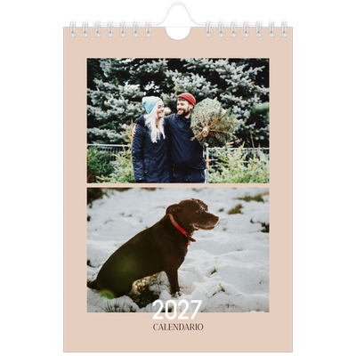 Calendario personalizado A5 — Texto superpuesto [portada]