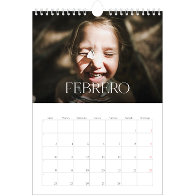 Calendario personalizado A4 — Doce grandes meses [Febrero]