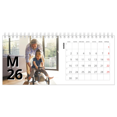 Calendarios de mesa — Estilo de letra [Marzo]