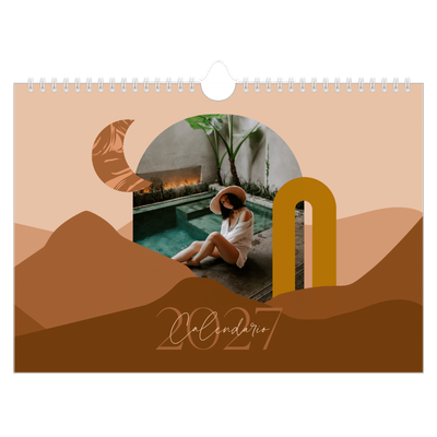 Calendario A4 horizontal — Montañas neutrales [portada]