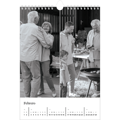 Calendario personalizado A4 — Enfoque [Febrero]