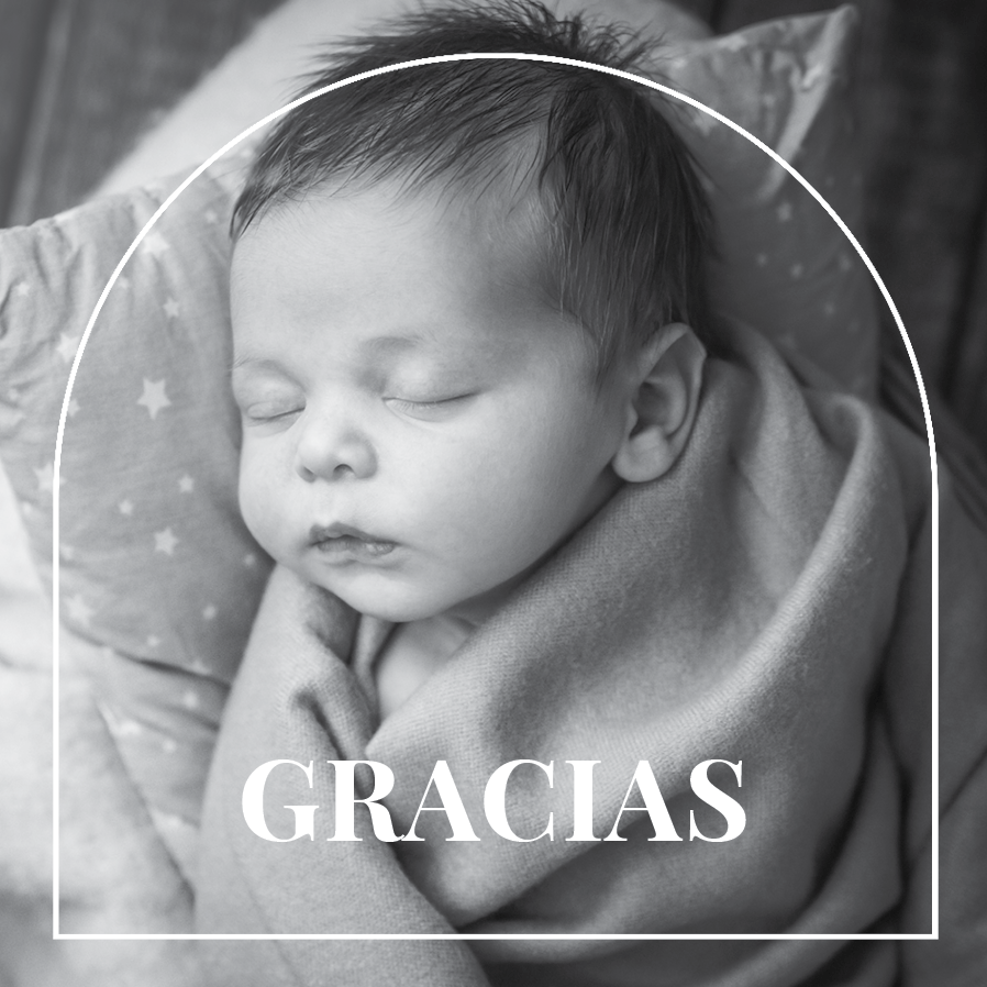 Tarjetas de agradecimiento — Inicial: toque moderno