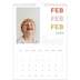 Calendario personalizado A4 — Tipografía colorida [Febrero]