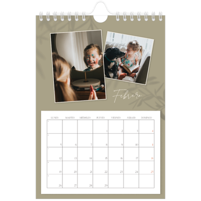 Calendario personalizado A5 — Con los pies en la tierra [Febrero]