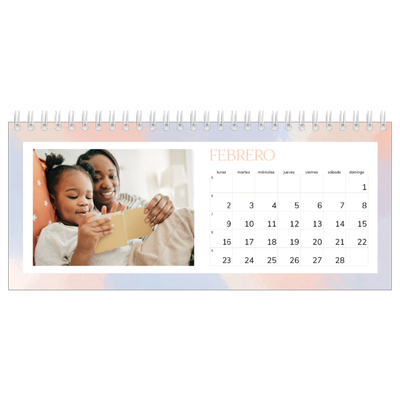 Calendarios de mesa — Efecto pincel [Febrero]