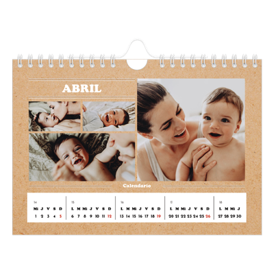 Calendario personalizado A5 — Editorial de este año [Abril]