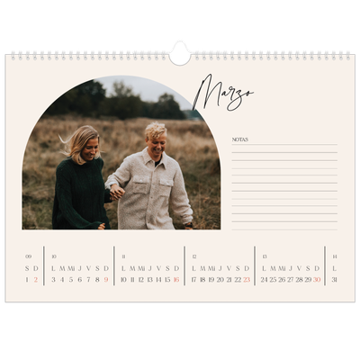 Calendario A3 horizontal — Arco de recuerdos [Marzo]