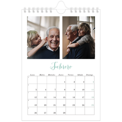 Calendario personalizado A5 — Hola, mundo [Febrero]
