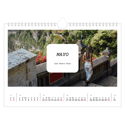 Calendario A4 horizontal — La historia completa [Mayo]