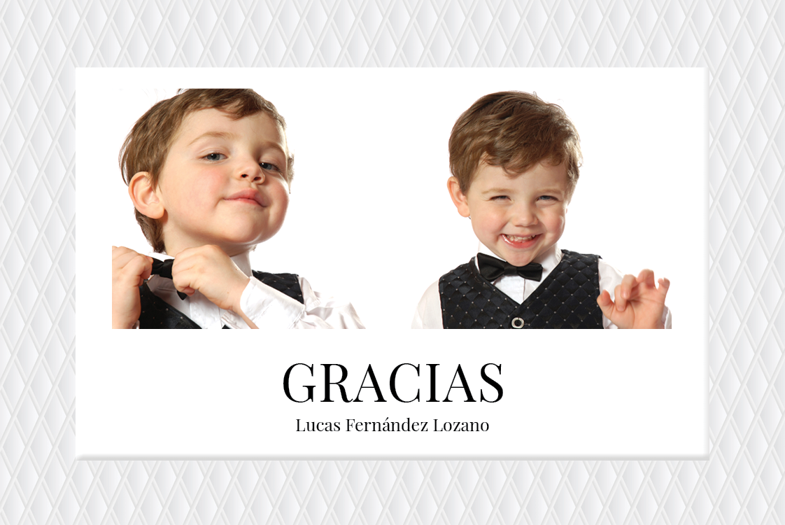 Tarjetas de agradecimiento — Papel gofrado