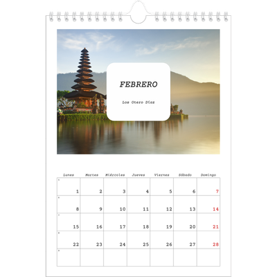 Calendario personalizado A4 — La historia completa [Febrero]
