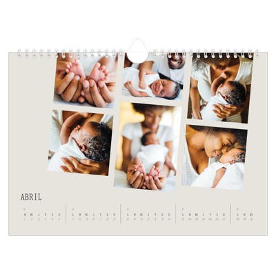 Calendario A4 horizontal — Recuerdos en movimiento [Abril]