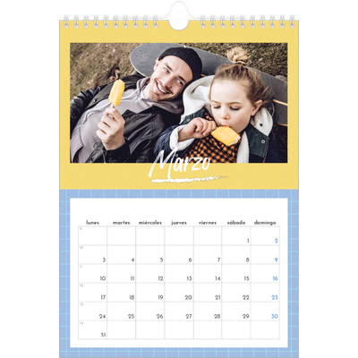Calendario personalizado A4 — Color y patrón [Marzo]