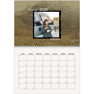 Calendario personalizado doble A4 — Pasión por la aventura [Marzo]