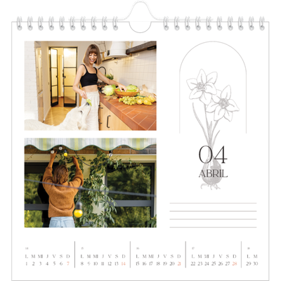 Calendarios Cuadrados — Botánica sencilla [Abril]