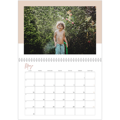 Calendario personalizado doble A4 — Marcos de la tierra [Marzo]