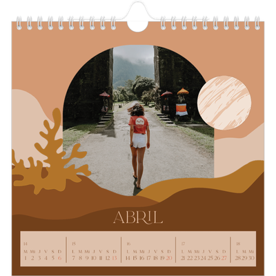 Calendarios Cuadrados — Montañas neutrales [Abril]