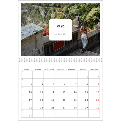Calendario personalizado doble A4 — La historia completa [Mayo]