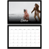 Calendario personalizado doble A4 — Negro minimalista [Enero]