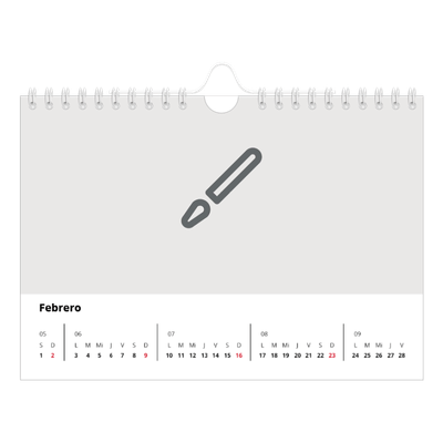 Calendario personalizado A5 — Diseña tu producto [Febrero]