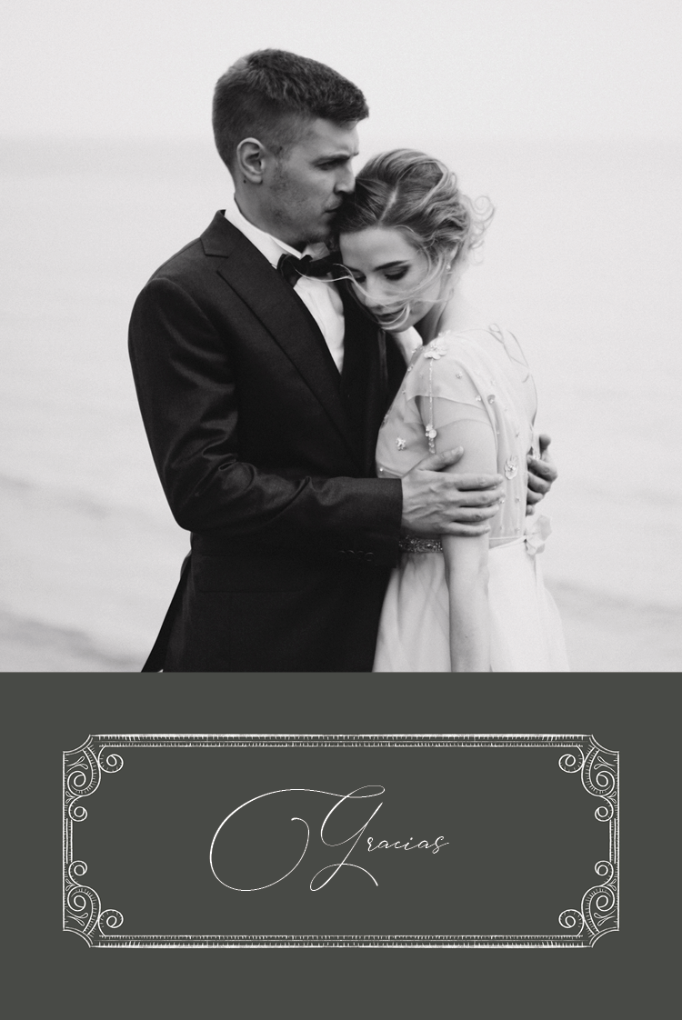 Tarjetas de agradecimiento — Elegancia oscura