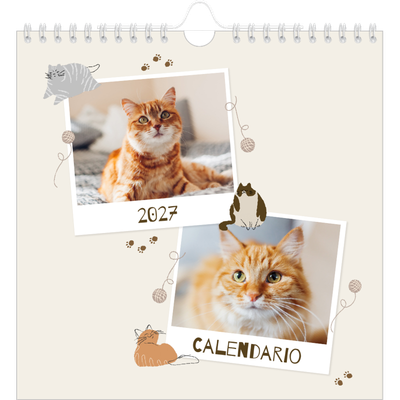 Calendarios Cuadrados — Gatito juguetón [portada]