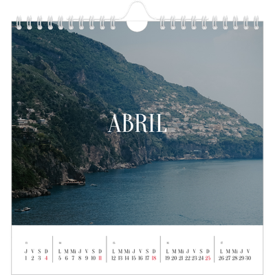 Calendarios Cuadrados — Escapada infinita [Abril]