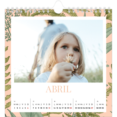Calendarios Cuadrados — Tapiz floral [Abril]