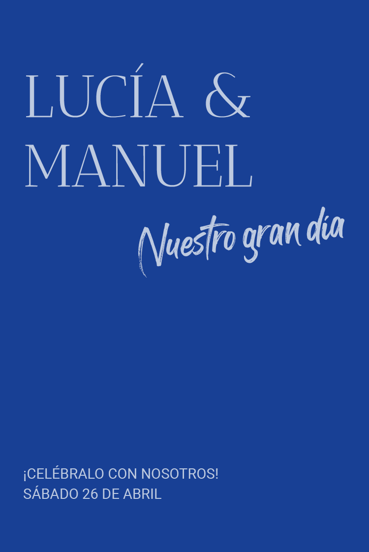Invitaciones — Clásico cobalto
