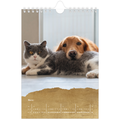 Calendario personalizado A5 — Classic Gold [Marzo]
