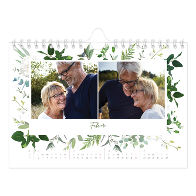 Calendario personalizado A5 — Flores tradicionales [Febrero]