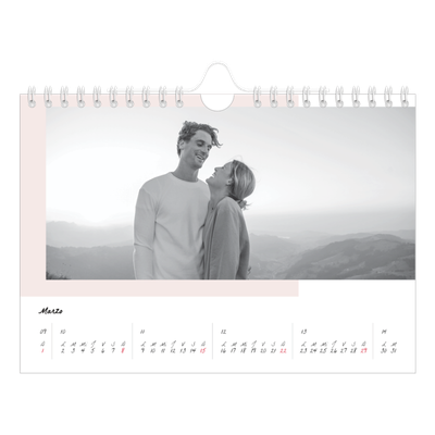 Calendario personalizado A5 — Pantallas de color [Marzo]