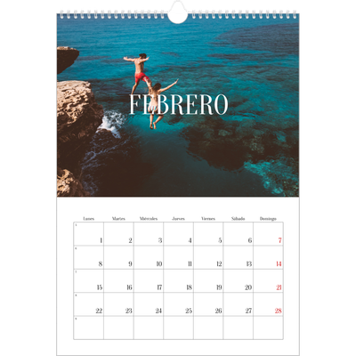 Calendarios A3 — Escapada infinita [Febrero]