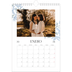 Calendario personalizado A4 — Romance en blanco y azul [Enero]