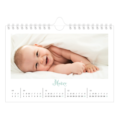 Calendario personalizado A5 — Hola, mundo [Marzo]