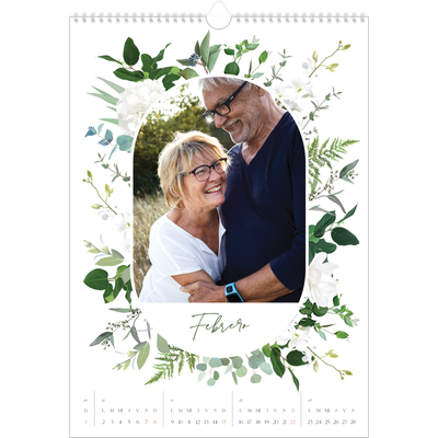 Calendarios A3 — Flores tradicionales [Febrero]