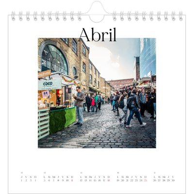Calendarios Cuadrados — Mi diario de viaje [Abril]