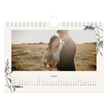 Calendario personalizado A5 horizontal — Tinta y hiedra