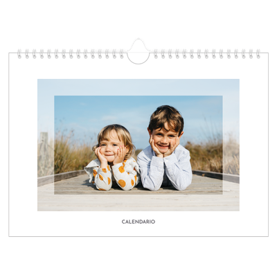 Calendario A4 horizontal — Marco transparente [portada]