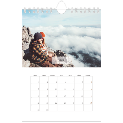 Calendario personalizado A5 — Calendario clásico [Abril]