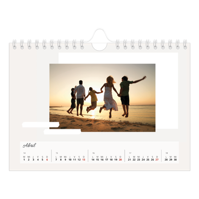 Calendario personalizado A5 — Tonos apagados [Abril]