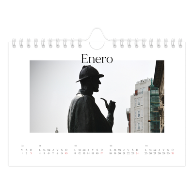 Calendario personalizado A5 — Mi diario de viaje [Enero]