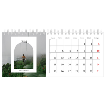 Calendario fotográfico de escritorio — El arco abierto