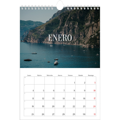Calendario personalizado A4 — Escapada infinita [Enero]