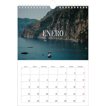 Calendario personalizado A4 — Escapada infinita