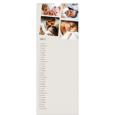 Calendario de cocina  — Recuerdos en movimiento [Abril]